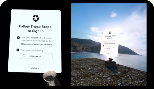 Auth0 Authentication for VR Oculus